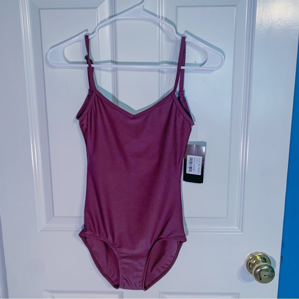 Theatricals women’s size small eggplant purple leotard *WITH TAGS*